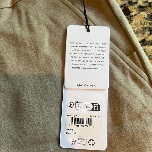 NWT Men's Alo Edition Sueded Pant - Gravel 33R - Picture 5 of 6